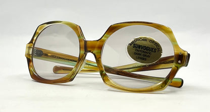 American Optical SunVogues HEX O Deadstock Tintomatic Dark Gray Lenses