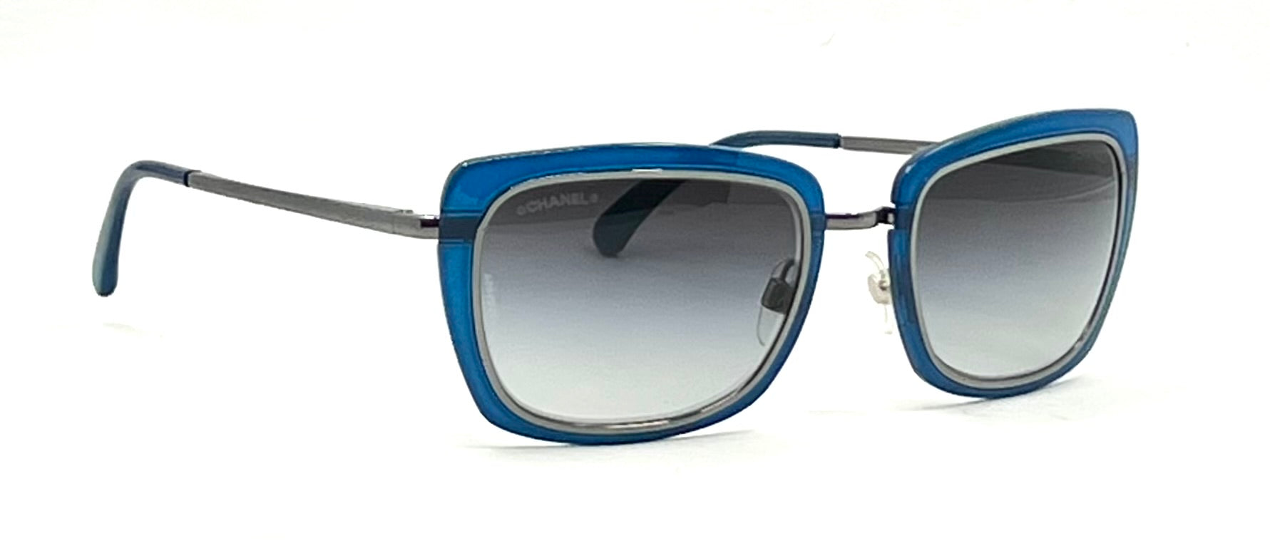 CHANEL 4203 Blue Sunglasses-Y2K VINTAGE Deadstock w/ Case & Cloth