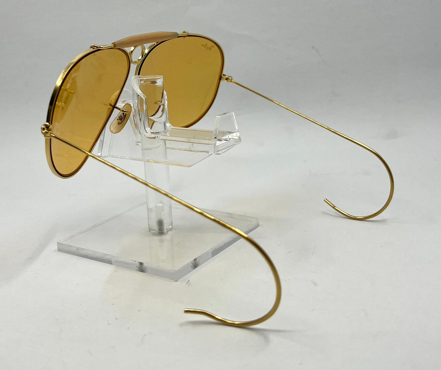 Bausch & Lomb Ray-Ban Shooter 62-8 Arista Gold Amber Mineral Glass-USA