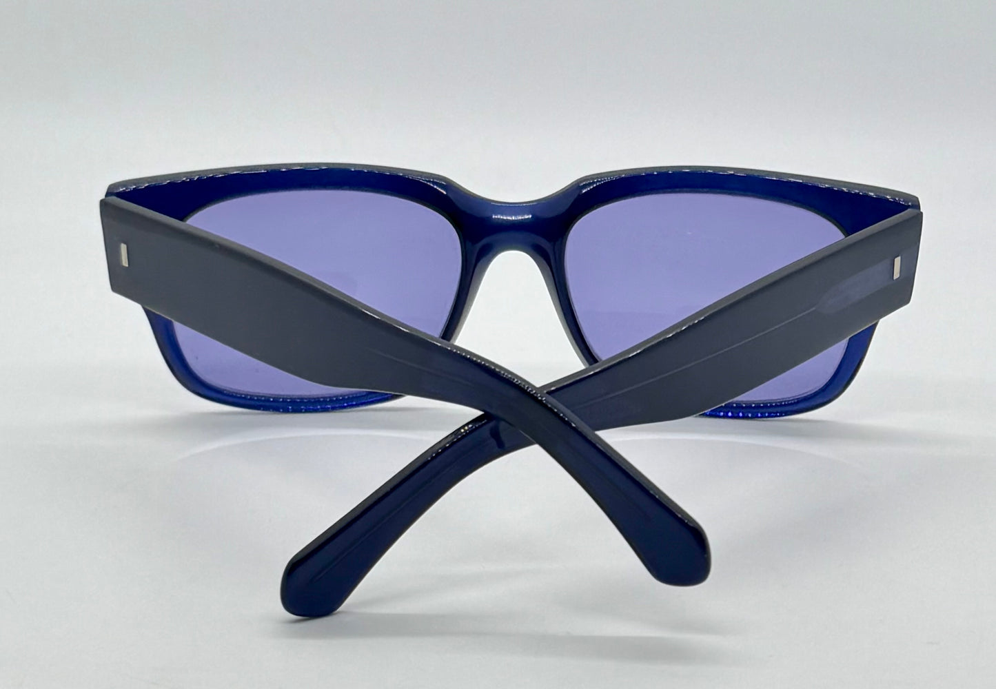 Cutler and Gross M1016 CNB Sunglasses w/New Solid Soft Plum/Purple Tint Custom Lenses-Rare Blue-56mm-Handmade in Italy