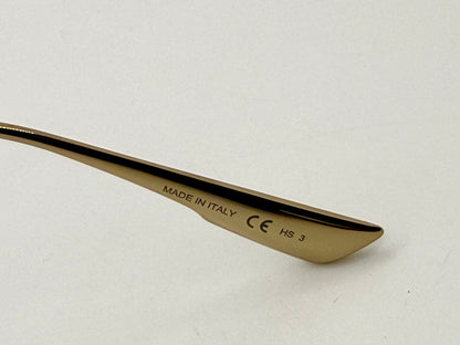 Dior 2VK49-VINTAGE Gold Metal Sunglasses-Blue Lenses 58-15-145 Unworn-Full Kit