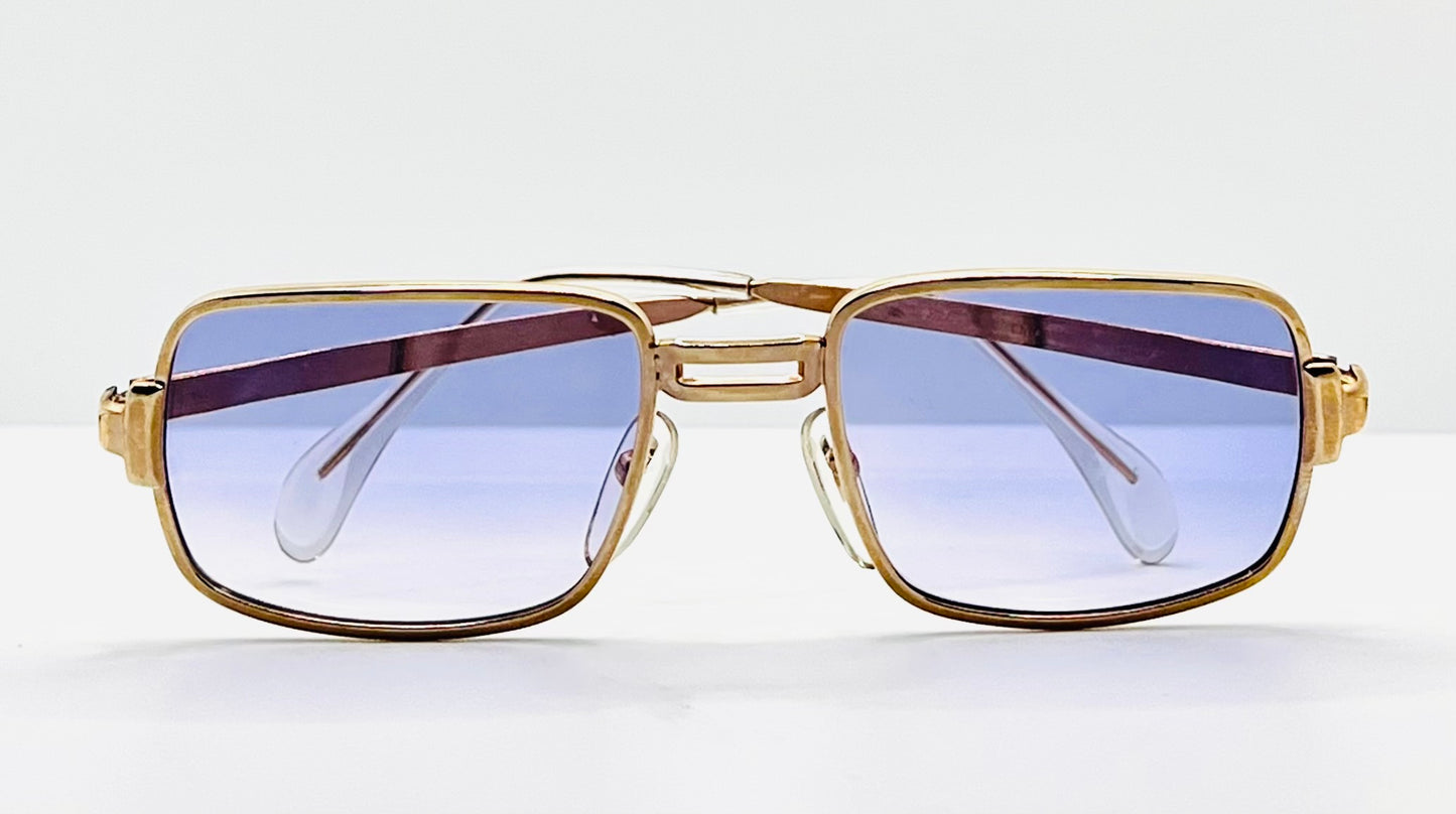 Meritad MOD.391T-Vintage Gold Frame w/New, Custom Aquaviolet Gradient Lenses-Deadstock-Germany