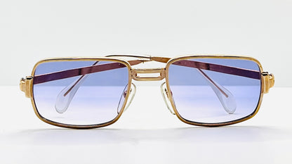 Meritad MOD.391T-Vintage Gold Frame w/New, Custom Aquaviolet Gradient Lenses-Deadstock-Germany