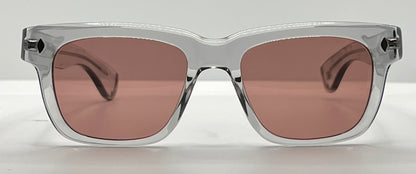 Garrett Leight x Officine Générale OGX Crystal w/New, Solid Rose Custom Tinted Lenses