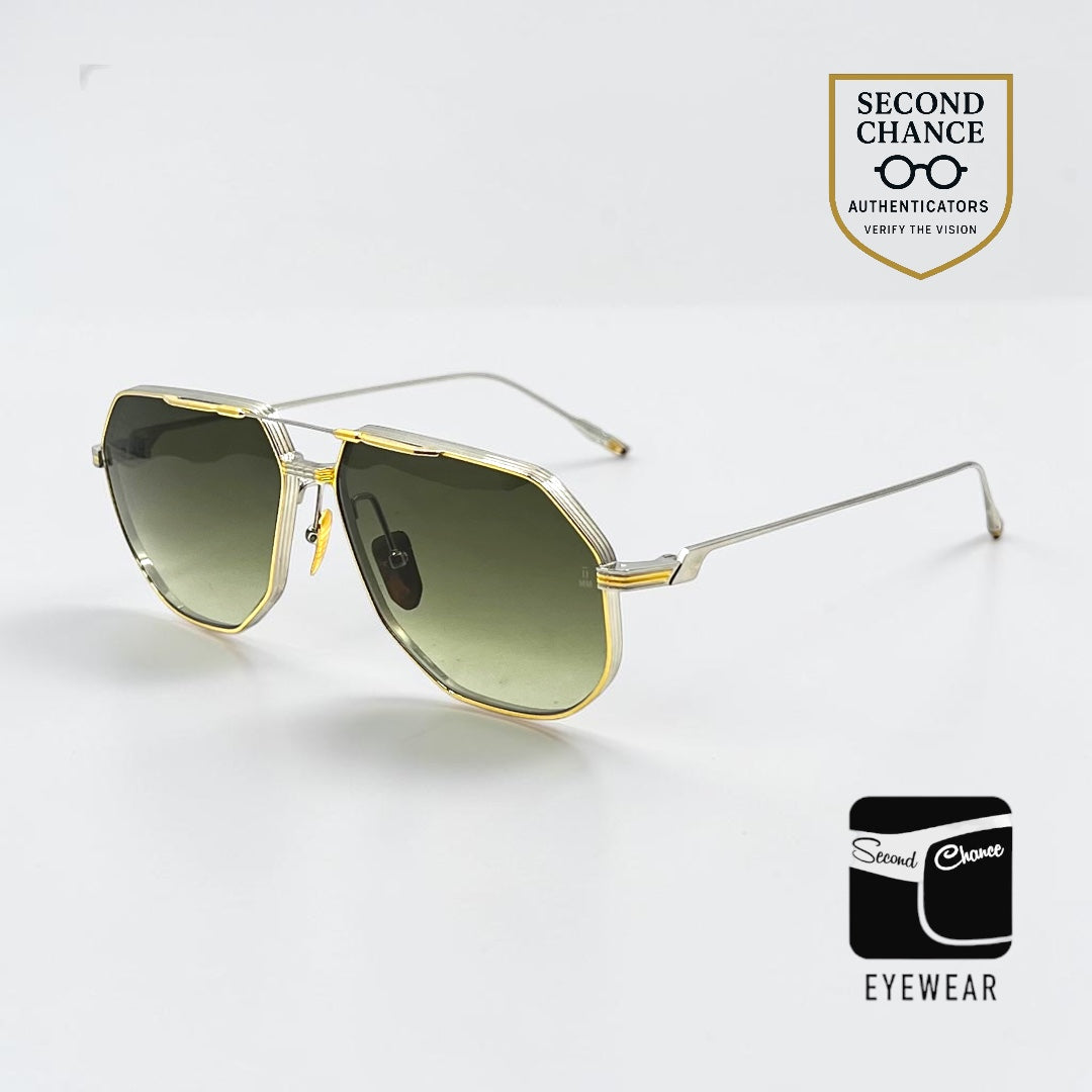 Jacques Marie Mage REYNOLD in ELECTRUM- Titanium Aviator-Unworn-Full Kit