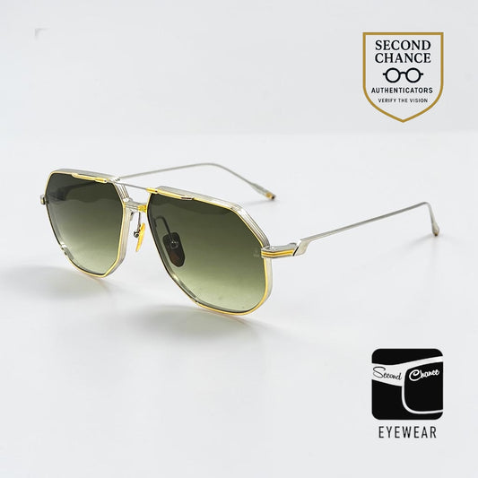 Jacques Marie Mage REYNOLD in ELECTRUM- Titanium Aviator-Unworn-Full Kit