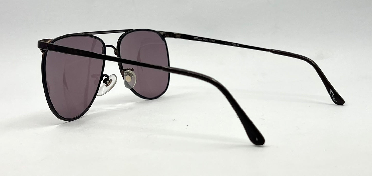 Tura MOD 278 Vintage Bronze Metal Sunglasses-New Rose Smoke Custom Lenses