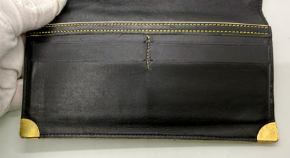 Louis Vuitton Vintage Navy Blue Leather Continental Long Wallet – France