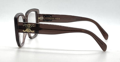 Celine Triomphe CL50146I Brown Cat Eye Eyeglasses Unworn-Full Kit-Italy