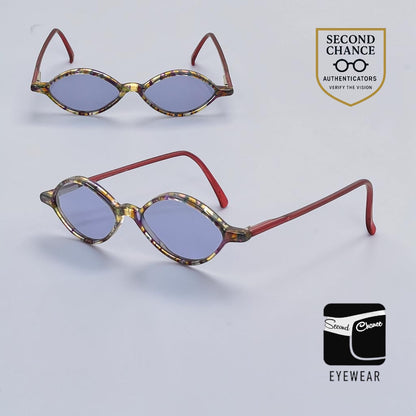 Jean Lafont Paris Lotus 48 Unworn Vintage Sunglasses-New Soft Blue Custom Lens