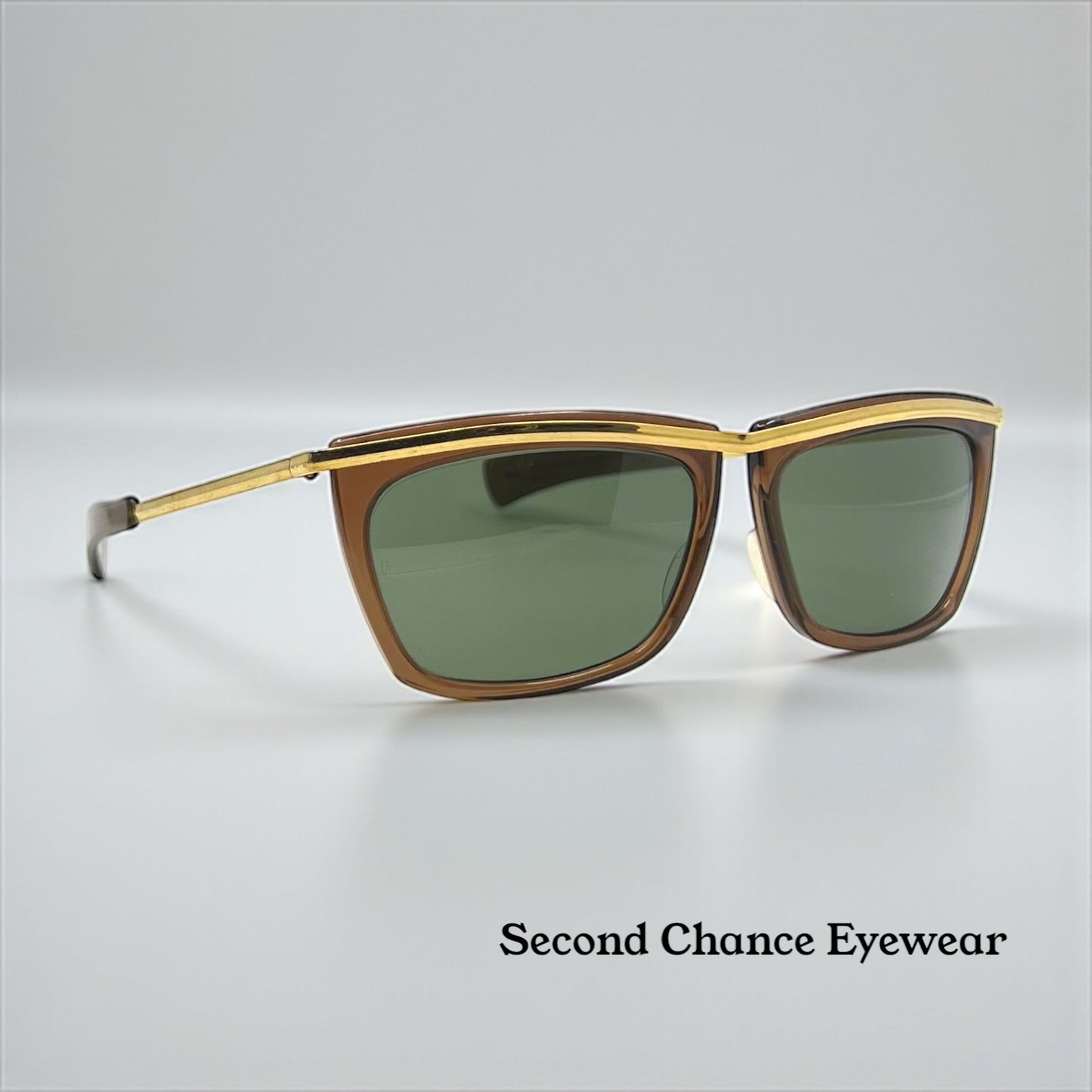 Vintage B&L Ray-Ban USA Pre-Olympian Deluxe Gold Tortoise Sunglasses BL Lenses