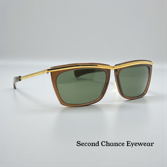 Vintage B&L Ray-Ban USA Pre-Olympian Deluxe Gold Tortoise Sunglasses BL Lenses