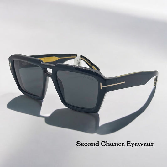 Tom Ford TF1202 01A ICON Sunglasses-Zeiss Lenses – Full Kit-56mm-New/Unworn
