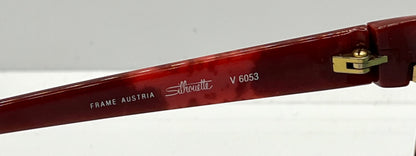 Silhouette M6067 V6053 VINTAGE Sunglasses-Red Tortoise w/New Green Custom Lenses