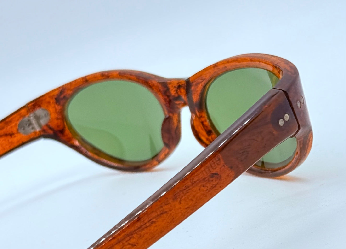 COOL-RAY Polaroid 125 Vintage Sunglasses w/New, Custom Bottle Green Lenses
