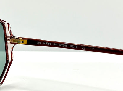 Silhouette SPX M1793 Vintage Sunglasses w/New, Custom Aquamarine Lenses-Deadstock-Austria