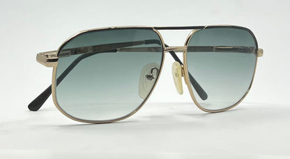 Georgio Felini 9788 Vintage Gold Aviator Sunglasses-New Gradient Tinted Custom Lenses