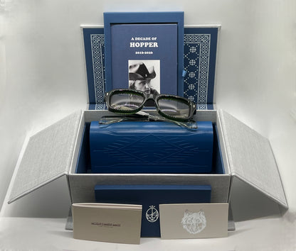 Jacques Marie Mage TAOS HOPPER in BORNEO 10yr SunglassesUnworn-Full Kit-Ltd 50