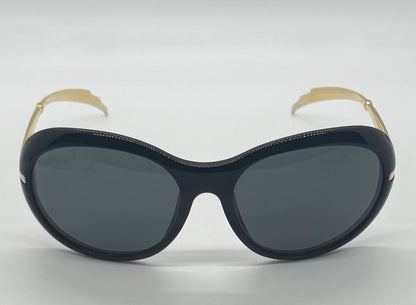 CHANEL 5152 Black & Gold Oval Sunglasses – Iconic CC Logo, Discontinued, Full Kit