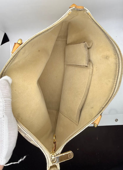 Louis Vuitton Saleya PM Damier Azur Tote Bag Gold Hardware