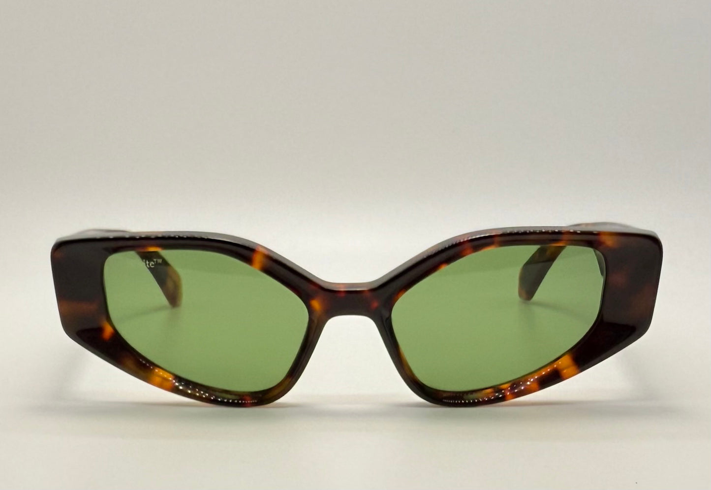 Brand New Off-White™ OERI063 6055 Sunglasses – Tortoise Frame with Green Lenses