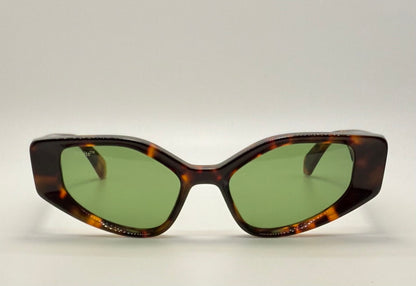 Brand New Off-White™ OERI063 6055 Sunglasses – Tortoise Frame with Green Lenses