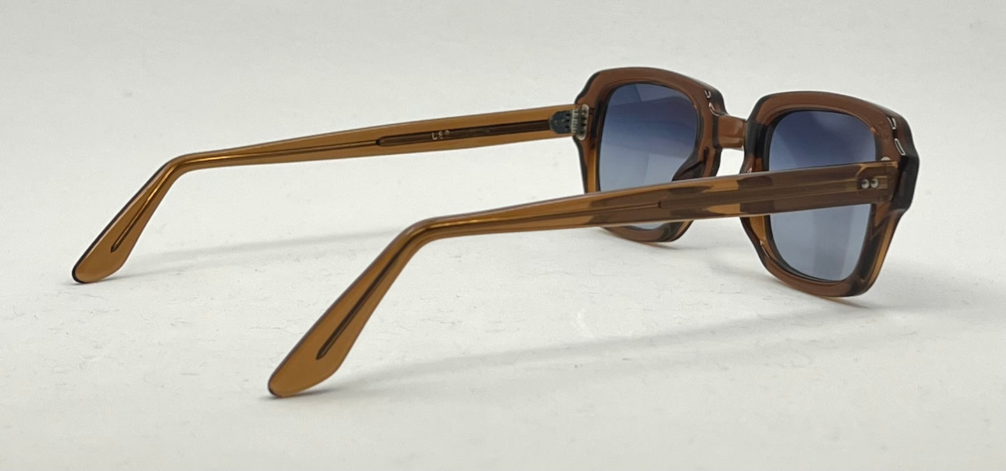 USS 46-24 VINTAGE Military Frames-New Gradient Blue Second Chance Customs Lenses