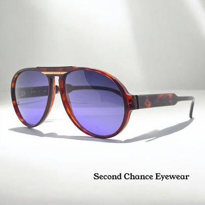 Silhouette M2095 Vintage Aviator Sunglasses w/New Violet Custom Lenses