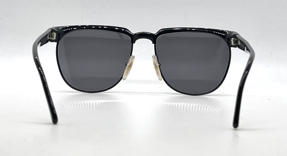 Christian Dior 2393-Vintage Black Gold Browline Sunglasses-Original/Full Kit-Germany