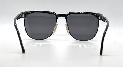 Christian Dior 2393-Vintage Black Gold Browline Sunglasses-Original/Full Kit-Germany