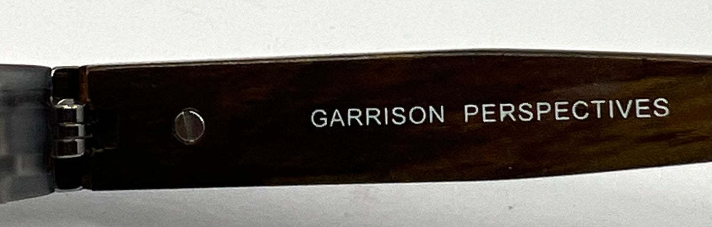 Garrison Perspectives-GP1208 Grey Crystal Y2K Sunglasses-New Solid Mauve Custom Lenses