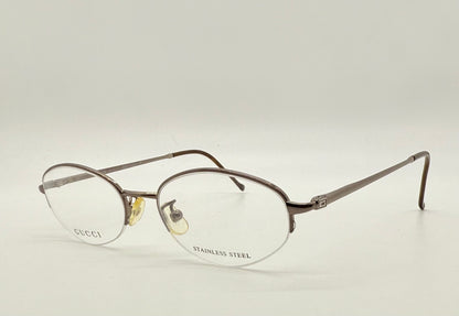 Gucci GG 2663 Half-Rim Stainless Steel Frames-Y2K Vintage-47mm-Italy