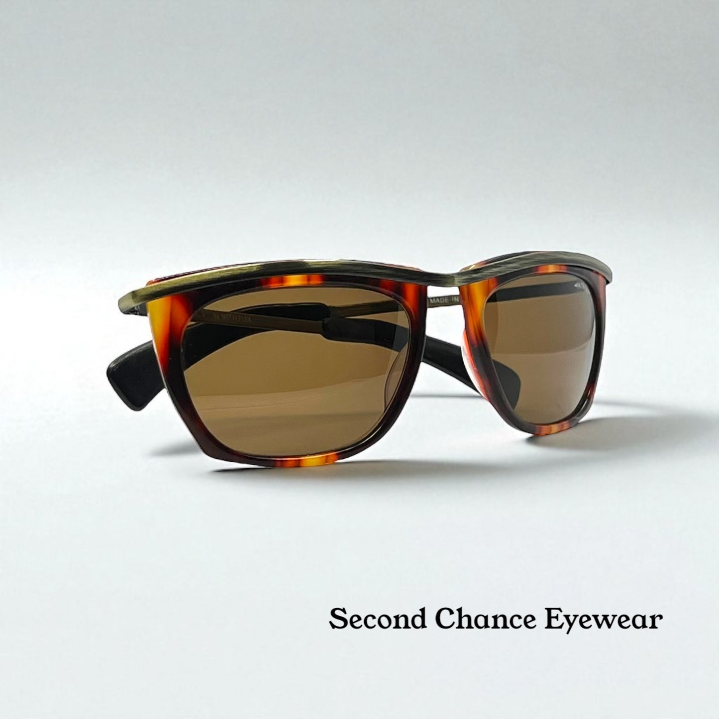 Patrol 9 Vintage Tortoise Sunglasses by Metalflex-Deadstock/Unworn-Italy
