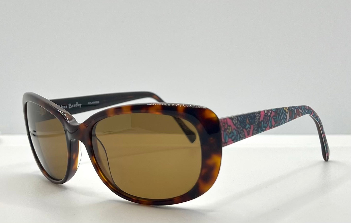 Deadstock Vera Bradley Karina Kaleidoscope KAL Tortoise Sunglasses – Custom Polarized Lenses – 54-16-135
