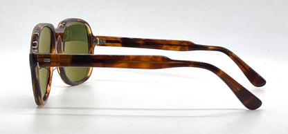 Tart Optical ACE HIGH-Vintage Amber Aviator Sunglasses-New Custom Green Lenses USA