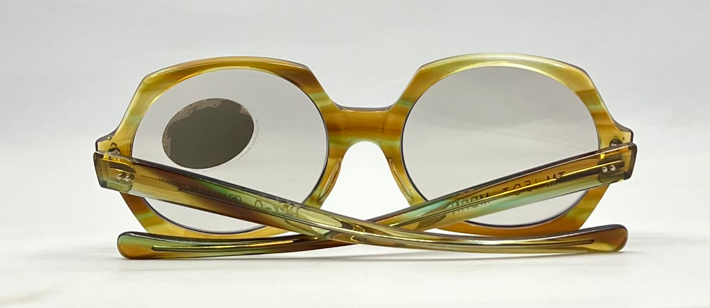 American Optical SunVogues HEX O Deadstock Tintomatic Dark Gray Lenses