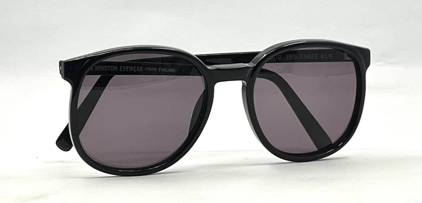 Anglo American Sir Winston MOD 150 BLK Sunglasses-New Solid Tinted Custom Lenses