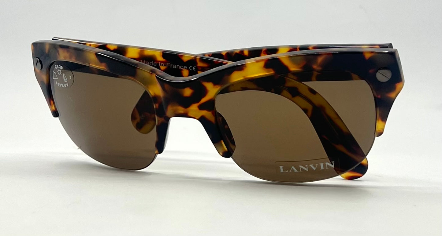 Lanvin LV 2115 C02-Vintage Tortoise Sunglasses-Made in France-Unworn