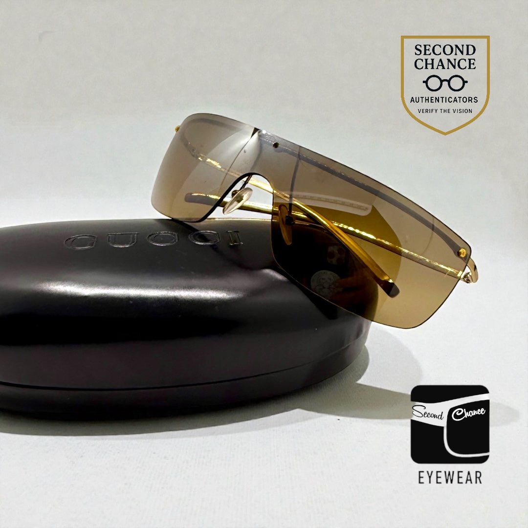 Gucci GG 2681/S 115 Rimless Shield Sunglasses Y2K Vintage/Unworn-Case