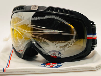 Brand New Vuarnet Glacier XL Goggles - Polarized Edition - Matte Black with Yellow Tint Lenses