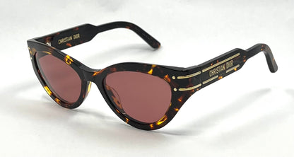 Christian Dior Dior Signature B7I Havana Tortoise Cat Eye Sunglasses Italy