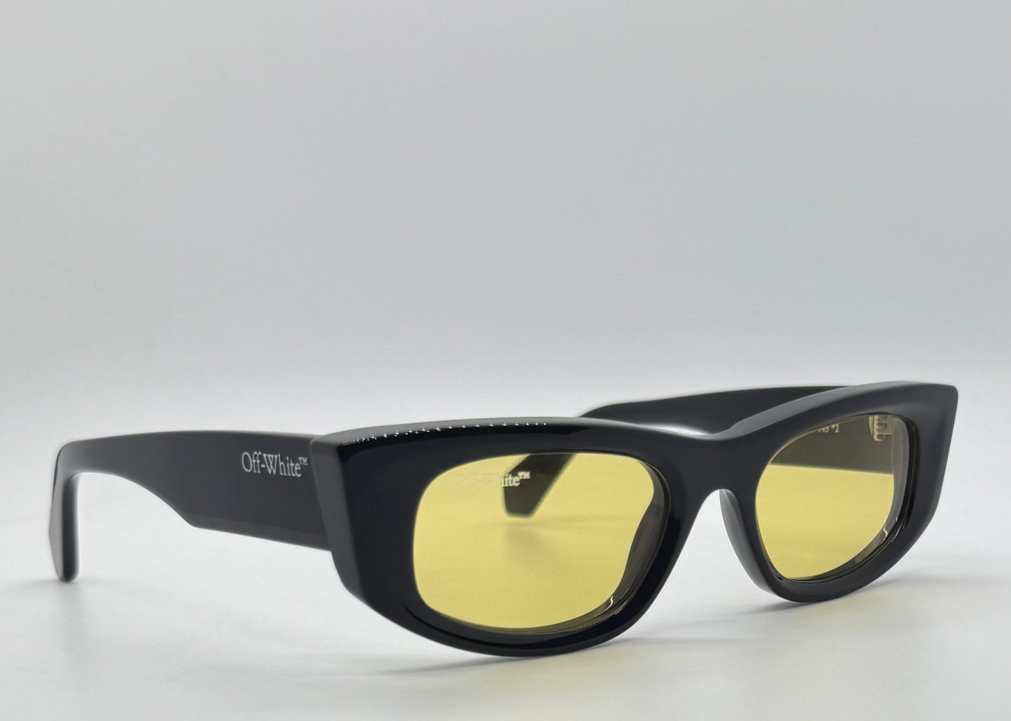 Off-White™ OERI090 1018 Sunglasses Black/Yellow Rare-New/Unworn-Full Kit Italy-51mm
