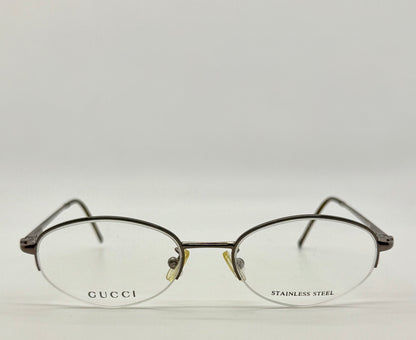 Gucci GG 2663 Half-Rim Stainless Steel Frames-Y2K Vintage-47mm-Italy