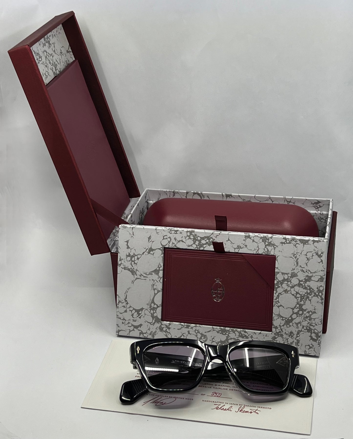 Jacques Marie Mage Sunglasses-FELLINI in HUDSON-Ltd 350-FULL KIT-UNWORN