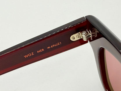 Garrett Leight WOZ MER 49[]21-Merlot Lilac Lens Sunglasses-New/Unworn-Full Kit