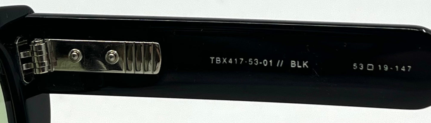 Thom Browne TBX417-53-01 Black Sunglasses-New Day/Night Green Custom Lenses-Unworn