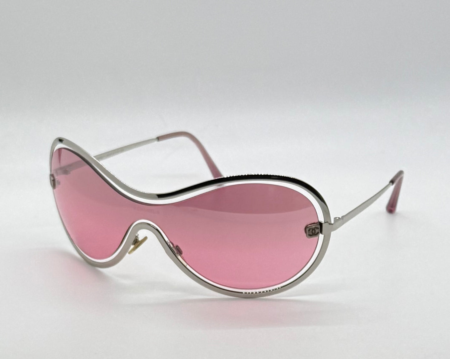 Chanel 4030 Y2K VINTAGE Shield Sunglasses Pink Lens Collector-Rare