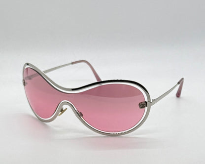Chanel 4030 Y2K VINTAGE Shield Sunglasses Pink Lens Collector-Rare