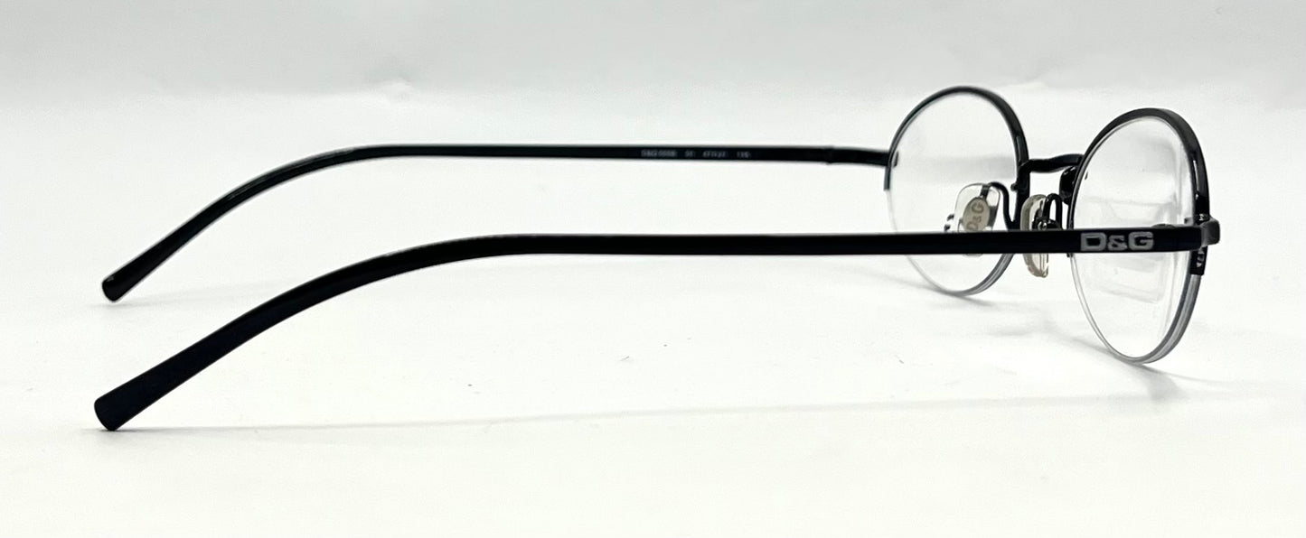 D&G Dolce & Gabbana 5058 01 m-Semi Rimless Oval Glasses Frame-UNWORN 47-21 135