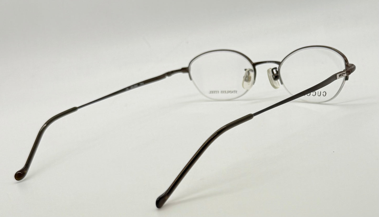 GUCCI GG 2660 7PR Y2K Vintage Half-Rim Oval Optical Frames – Italy